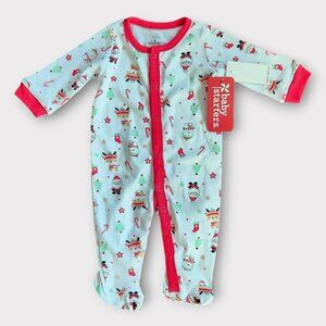 Baby Starters Baby's 1st Christmas Bodysuit Pajamas Size 3 Months Snap Front